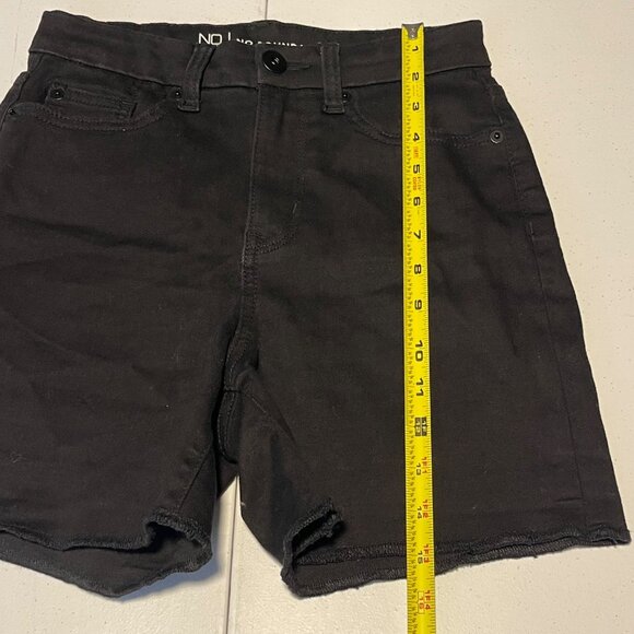 NO BOUNDARIES - Black Denim High-Waisted Girls Shorts - Size 5 - Picture 6 of 11